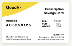 GoodRx prescription discount cards can be printed at home or presented on your smartphone.