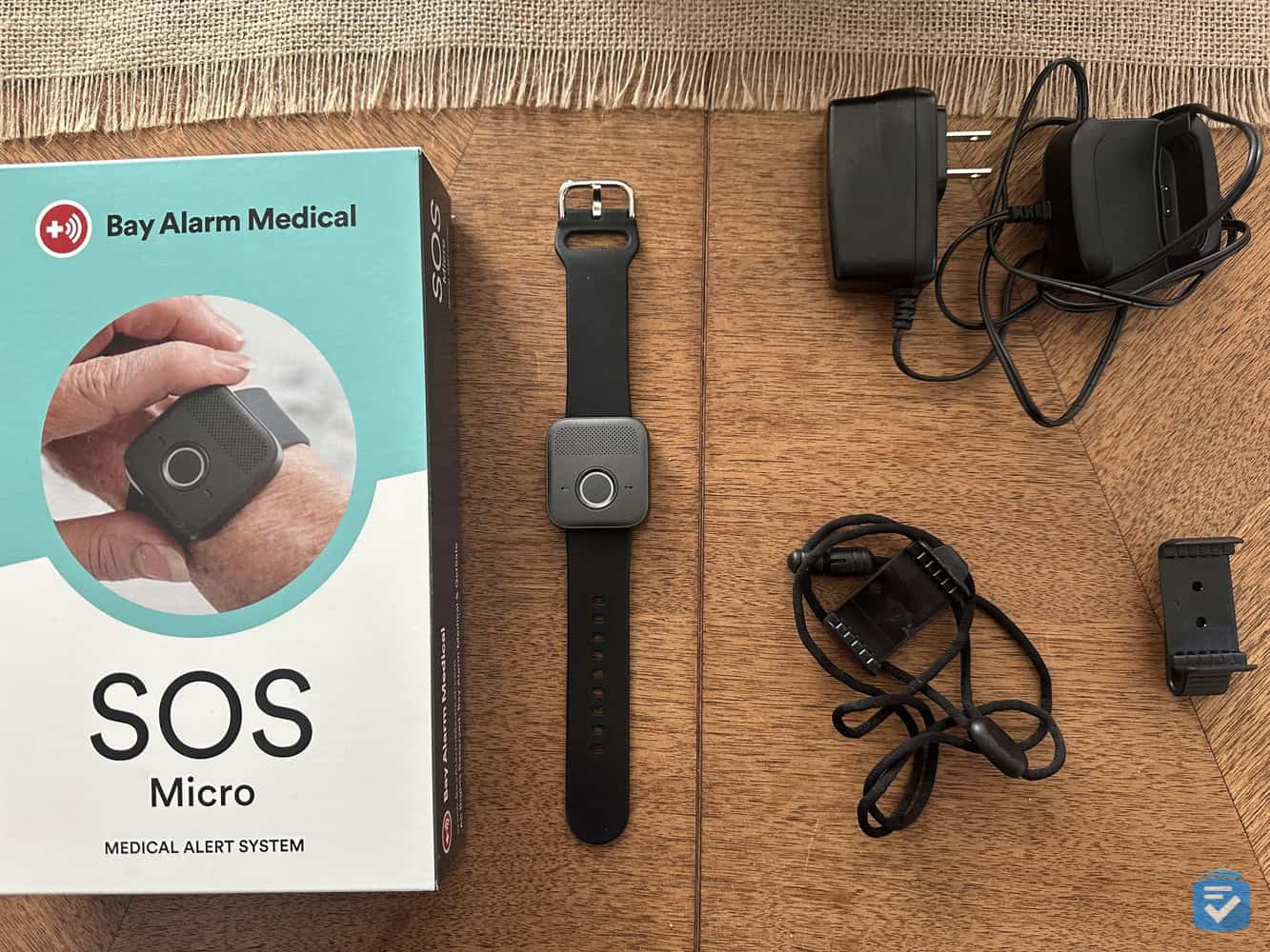 Everything included with the SOS Micro from Bay Alarm Medical